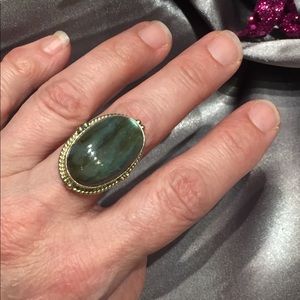 Laboradite ring sz. 6.5 set in 925 sterling silver